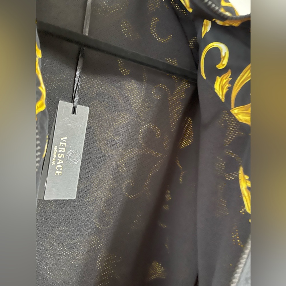 AUTHENTIC NEW W/TAGS VERSACE BOMBER JACKET 🔥With a attached Hoodie zip - Picture 10 of 16